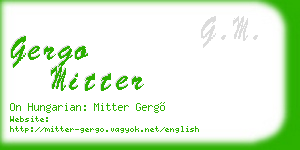 gergo mitter business card